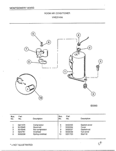 Room Air Conditioner Page 4 Diagram and Parts List for 5149A  Frigidaire Air Conditioner