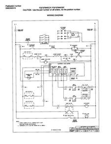 Wiring Diagram and Parts List for FGF379WECP  Frigidaire Range