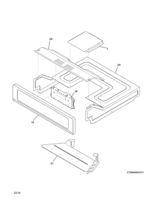 Control Panel Diagram and Parts List for 79049403314  Kenmore Wall Oven
