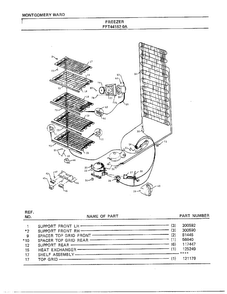 Freezer Page 3 Diagram and Parts List for 44157A-0  Frigidaire Freezer