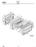DOOR Diagram and Parts List for MEF356BFWA  Frigidaire Range