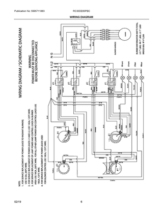 Wiring Diagram Diagram and Parts List for RC30DE60PBC  Frigidaire Cooktop