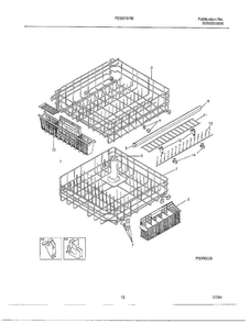 Dishwasher Page 12 Diagram and Parts List for 789  Frigidaire Dishwasher