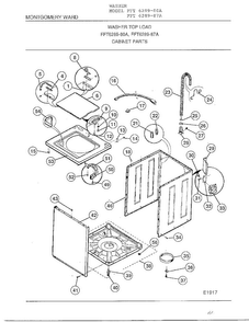 Cabinet Parts Diagram and Parts List for 6289-87A  Frigidaire Washer