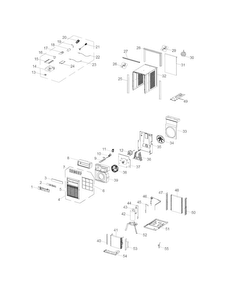 Recommended Spare Parts Diagram and Parts List for 25371063010  Kenmore Air Conditioner