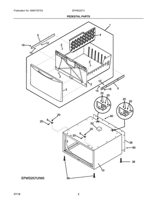 Part Location Diagram of 5304518476 Frigidaire PANEL