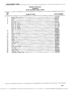 Wire Harness And Misc. Parts Page 2 Diagram and Parts List for 6337B  Frigidaire Washer