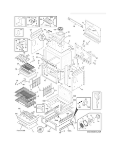 Body Diagram and Parts List for EI30ES55LBA  Electrolux Range