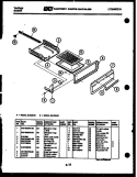BROILER DRAWER PARTS Diagram and Parts List for 30-3648-66-01  Tappan Range