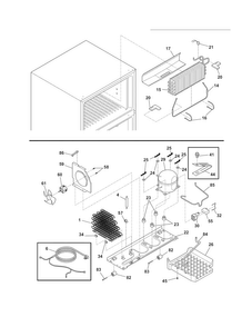 System Diagram and Parts List for DGHT1844KR7  Frigidaire Refrigerator