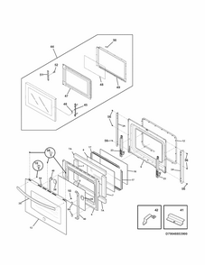 Doors Diagram and Parts List for 79048853900  Kenmore Microwave