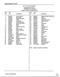 Pump And Drive Components Page 2 Diagram and Parts List for 6338A  Frigidaire Washer
