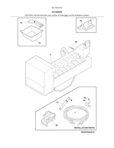 Ice Maker Diagram and Parts List for 25370423417  Kenmore Refrigerator