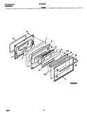 DOOR Diagram and Parts List for MEF352CFSA  Frigidaire Range