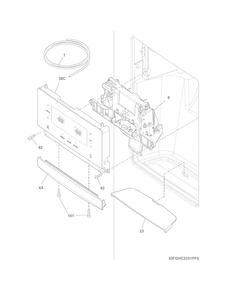 Ice & Water Dispenser Diagram and Parts List for FGHS2655PF5A  Frigidaire Refrigerator