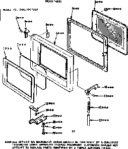 Door Parts Diagram and Parts List for 5649907910  Kenmore Microwave