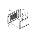 UPPER OVEN DOOR Diagram and Parts List for REM77BL4  Frigidaire Microwave Oven Combo