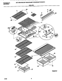 SHELVES / CONTROLS Diagram and Parts List for MRT18DNGW0  Uni Refrigerator