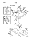 BURNER Diagram and Parts List for TGF336CHSE  Tappan Range
