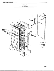 Freezer Diagram and Parts List for 49847-7A  Frigidaire Freezer