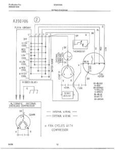 Wiring Diagram Diagram and Parts List for 5069008A  Frigidaire Air Conditioner