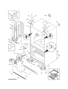 Cabinet Diagram and Parts List for 25370423412  Kenmore Refrigerator