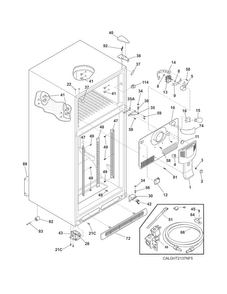 Cabinet Diagram and Parts List for LGHT2137NF6  Frigidaire Refrigerator