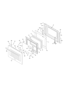 Door Diagram and Parts List for FPEW3085PFC  Frigidaire Wall Oven