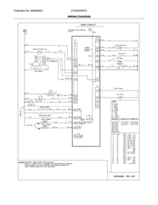 Wiring Diagram Diagram and Parts List for LFGS3025PFH  Frigidaire Range