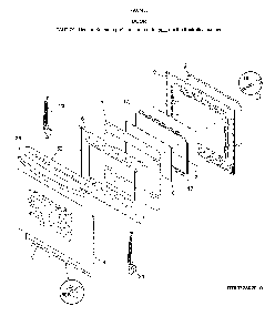 Door Diagram and Parts List for 79074032314  Kenmore Range