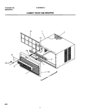 FRONT AND WRAPPER Diagram and Parts List for FAS256H2A1  Frigidaire Air Conditioner