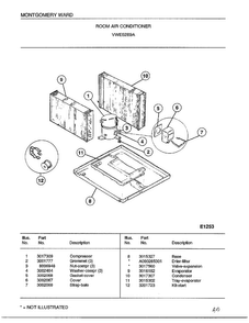 Room Air Conditioner Page 3 Diagram and Parts List for 5289A  Frigidaire Air Conditioner