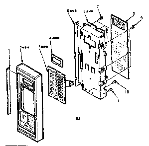 Control Panel Diagram and Parts List for 5648898510  Kenmore Microwave