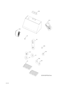 Recommended Spare Parts Diagram and Parts List for E36WV60PPSA  Electrolux Range Hood