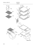 SHELVES Diagram and Parts List for WRS6R3EW2  Westinghouse Refrigerator