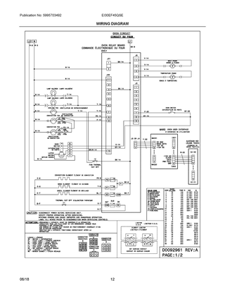 Wiring Diagram Diagram and Parts List for EI30EF45QSE  Frigidaire Range