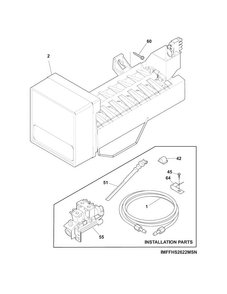 Ice Maker Diagram and Parts List for FFSS2614QE2A  Frigidaire Refrigerator