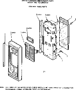 Control Panel Parts Diagram and Parts List for 5648888410  Kenmore Microwave