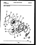 DOOR PARTS Diagram and Parts List for 49-2251-00-04  Tappan Dryer