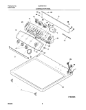 CONTROL PANEL Diagram and Parts List for GLER341AS1  Frigidaire Dryer