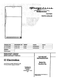 COVER Diagram and Parts List for PLHT217TAB4  Frigidaire Refrigerator