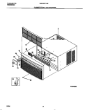 CABINET FRONT AND WRAPPER Diagram and Parts List for WAL106Y1A2  Frigidaire Air Conditioner