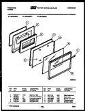 DOOR PARTS Diagram and Parts List for GP34BEL0  Frigidaire Range