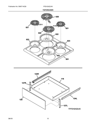 Part Location Diagram of A02480703 Frigidaire COOK TOP