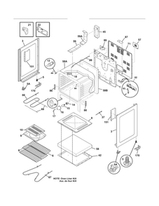Body Diagram and Parts List for FFEF3018LMF  Frigidaire Range