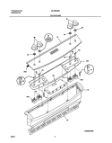 BACKGUARD Diagram and Parts List for GLED388DQA  Frigidaire Range