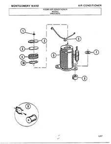Air Conditioner Page 5 Diagram and Parts List for 5187A  Frigidaire Air Conditioner