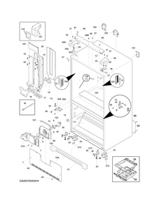 Cabinet Diagram and Parts List for LGHB2867PFGA  Frigidaire Refrigerator