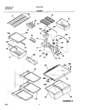SHELVES Diagram and Parts List for GS21HTZBC1  Frigidaire Refrigerator
