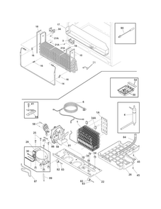 Cooling System Diagram and Parts List for FGHF2344MF6  Frigidaire Refrigerator